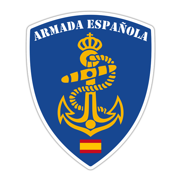 Artimagen Adesivi Rotondi Esercito Spagnolo - 2 Pezzi In Resina 33mm - Vinile Resistente