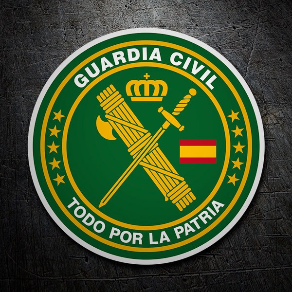 Adesivi per Auto e Moto: Guardia Civil - Tutti per la patria