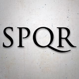 Adesivi per Auto e Moto: SPQR Senato e popolo di Roma 2