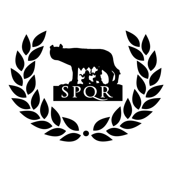 Adesivi per Auto e Moto: SPQR lupo Roma