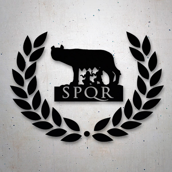 Adesivi per Auto e Moto: SPQR lupo Roma