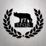 Adesivi per Auto e Moto: SPQR lupo Roma 2