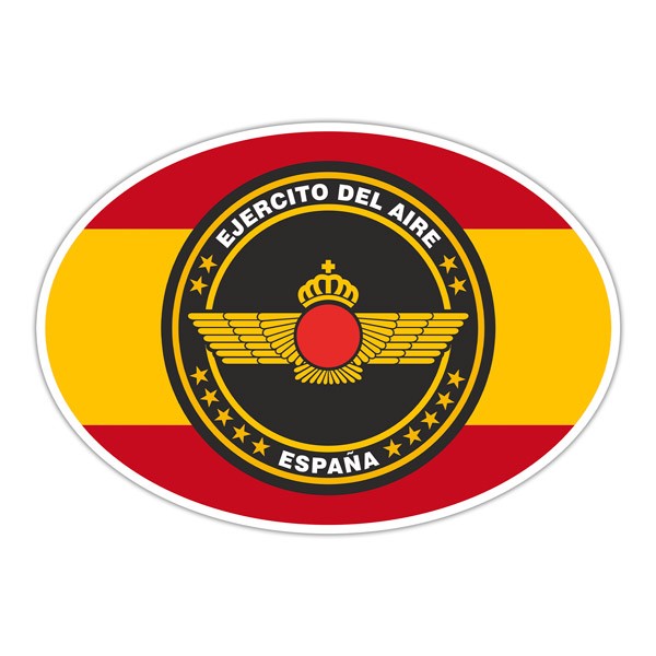 Adesivi per Auto e Moto: Bandiera dell'aeronautica e bandiera spagnola