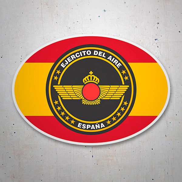Adesivi per Auto e Moto: Bandiera dell'aeronautica e bandiera spagnola