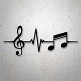 Adesivi per Auto e Moto: Note Musicali Cardio 2