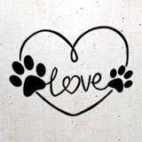 Adesivi per Auto e Moto: Amore canino - LOVE 2