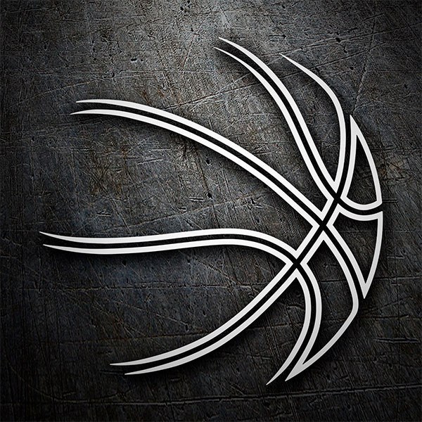 Adesivi per Auto e Moto: Silhouette di pallone da basket
