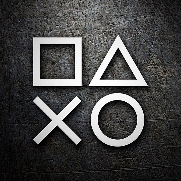 Adesivi per Auto e Moto: Icone del controller PlayStation