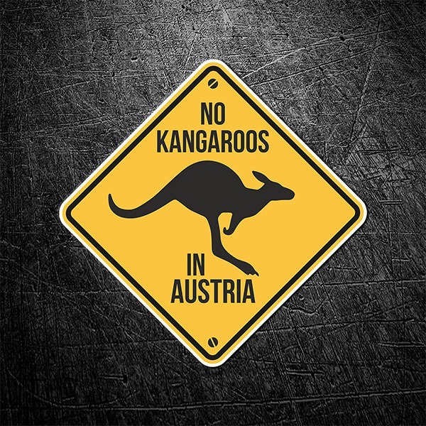Adesivi per Auto e Moto: No kangaroos in austria