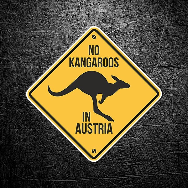 Adesivi per Auto e Moto: No kangaroos in austria