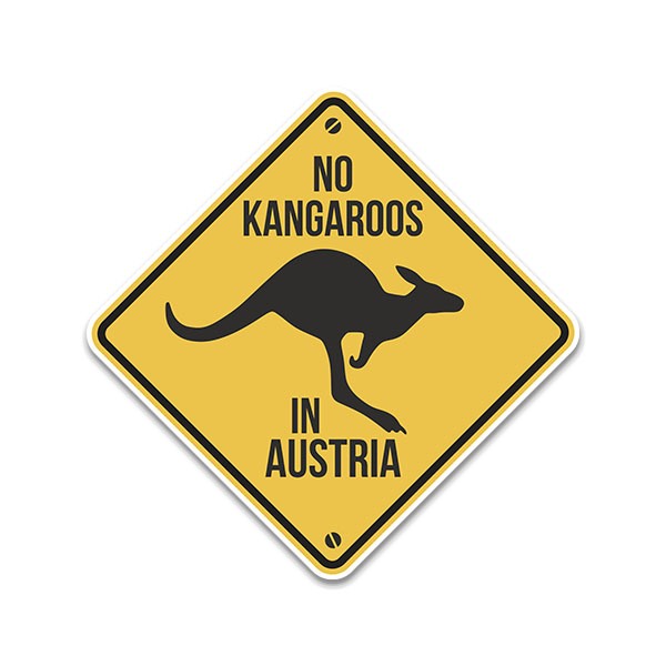 Adesivi per Auto e Moto: No kangaroos in austria