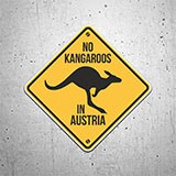 Adesivi per Auto e Moto: No kangaroos in austria 3