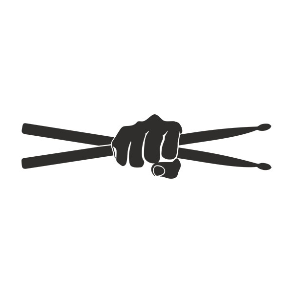 Adesivi per Auto e Moto: Mano con bacchette