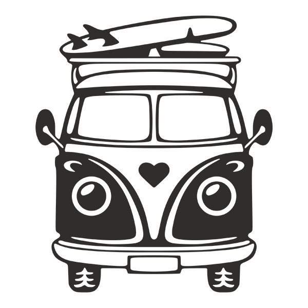 Adesivi per Auto e Moto: Surfeur de la Caravane