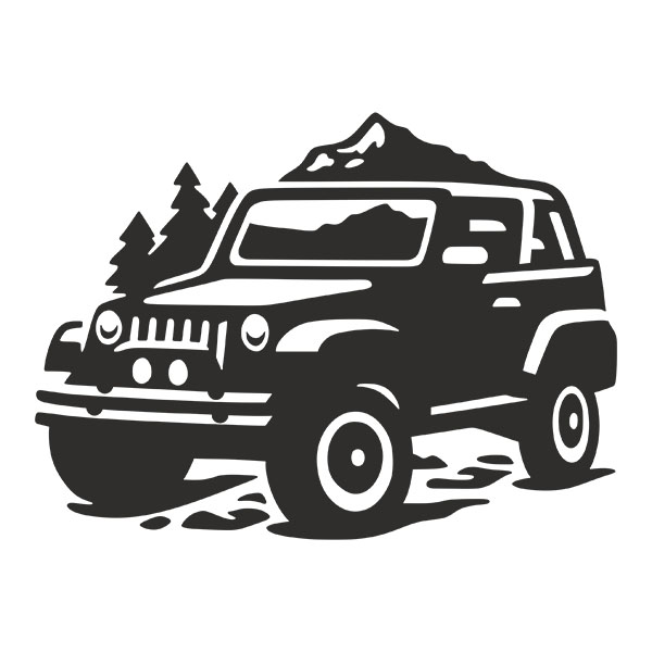 Adesivi per Auto e Moto: Avventura in Jeep 4x4