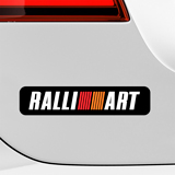 Adesivi per Auto e Moto: Ralliart con Testo in Degradato Rosso e Arancione 3