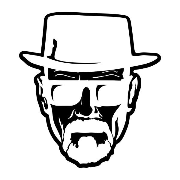 Adesivi per Auto e Moto: Heisenberg con cappello e occhiali da sole