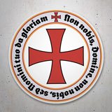 Adesivi per Auto e Moto: Croce Templare Non Nobis Domine 3