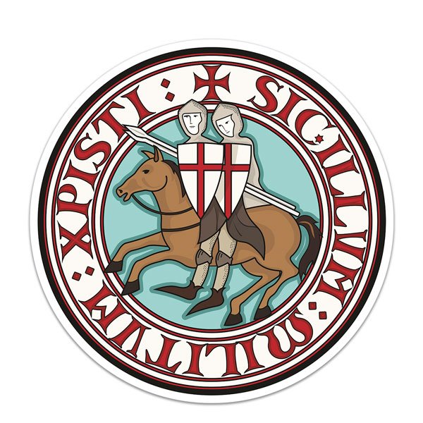 Adesivi per Auto e Moto: Sigillo Templare Sigillum Militum XPisti