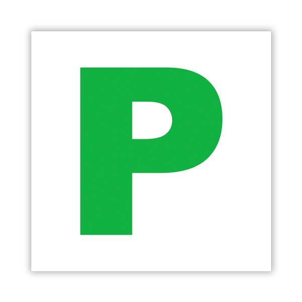 Adesivi per Auto e Moto: Numero 3 Verde su Fondo Bianco