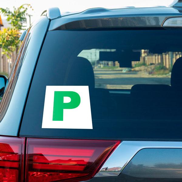 Adesivi per Auto e Moto: Numero 3 Verde su Fondo Bianco