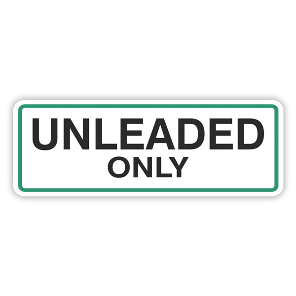 Adesivi per camper: Unleaded Only