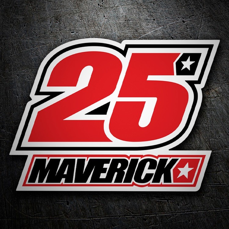 Adesivi per Auto e Moto: Numero 25 Maverick Vi&ntilde;ales