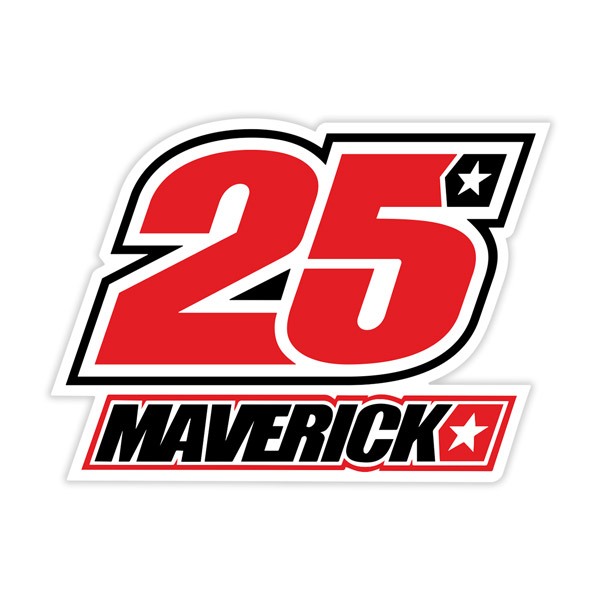 Adesivi per Auto e Moto: Numero 25 Maverick Vi&ntilde;ales