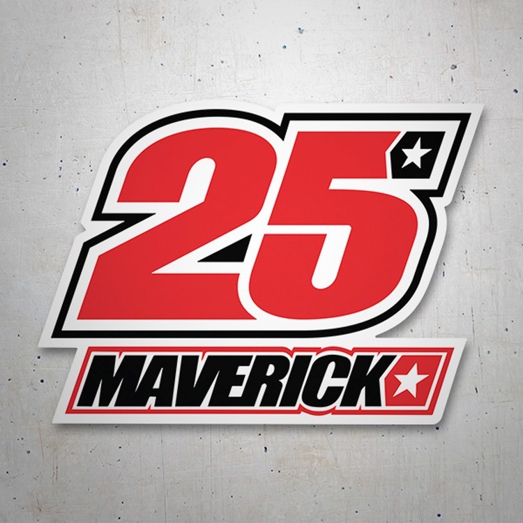 Adesivi per Auto e Moto: Numero 25 Maverick Vi&ntilde;ales