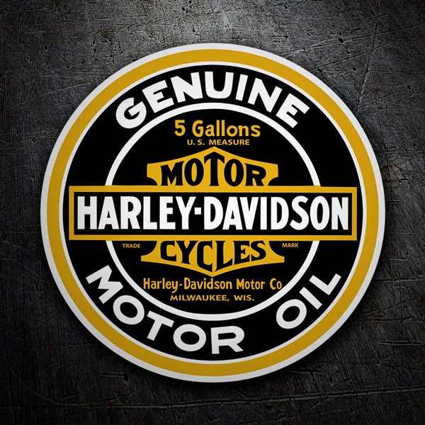 Adesivi per Auto e Moto: Genuine Harley Davidson Motor Oil
