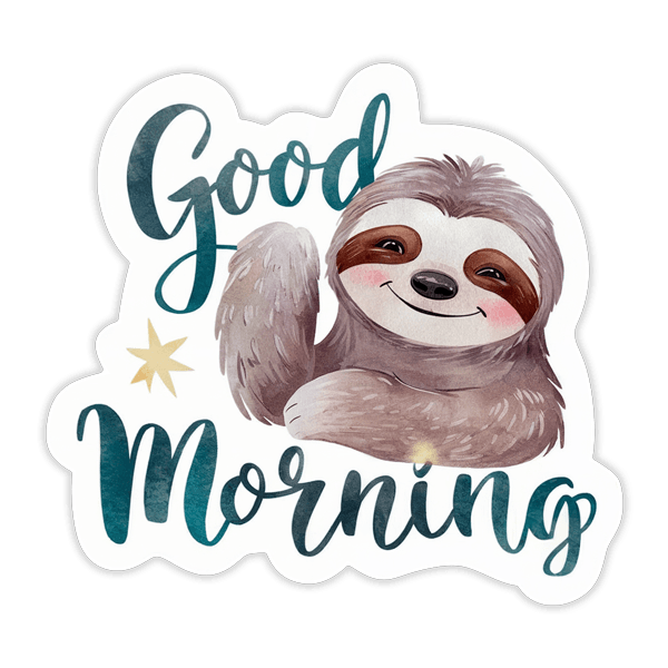 Adesivi per Auto e Moto: Bradipo Good Morning