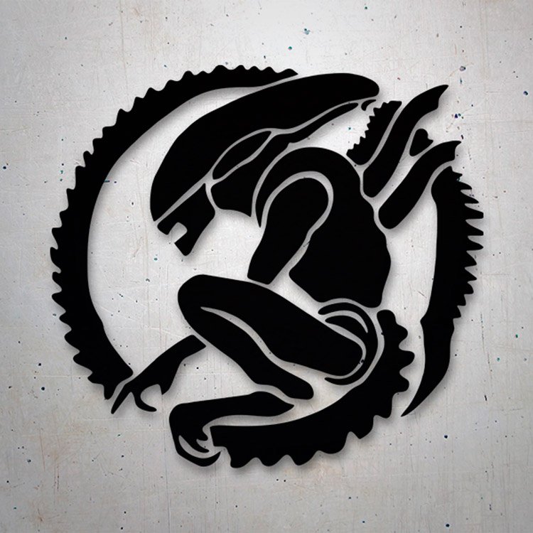 Adesivi per Auto e Moto: Adesivo Alien, pericolo interstellare, design escl