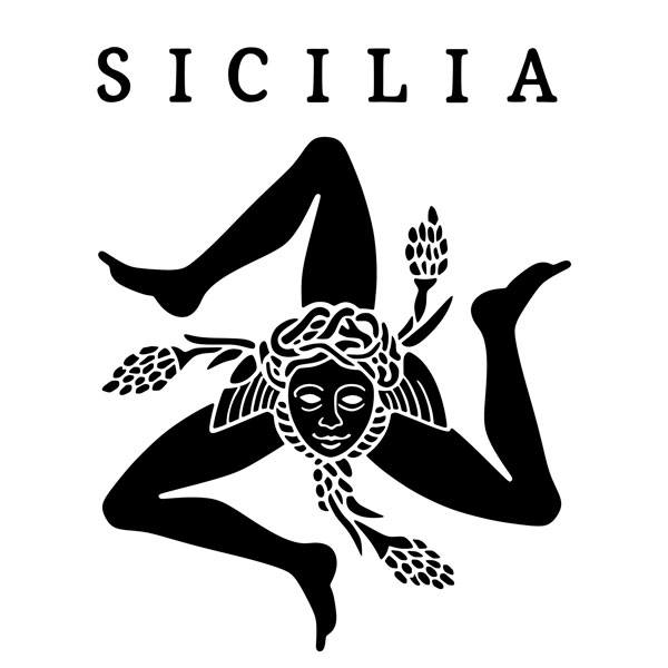 Adesivi per Auto e Moto: Stemma della Sicilia con Triskelion