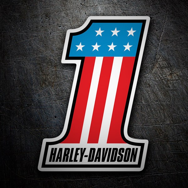 Adesivi per Auto e Moto: Harley Davidson #1 USA 1