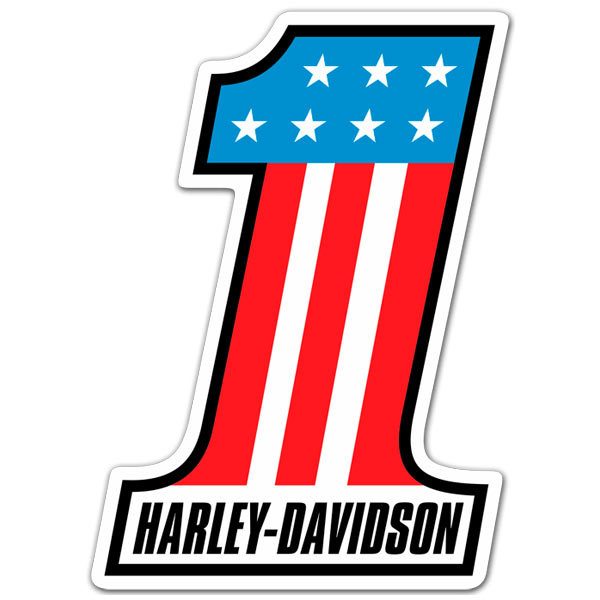 Adesivi per Auto e Moto: Harley Davidson #1 USA