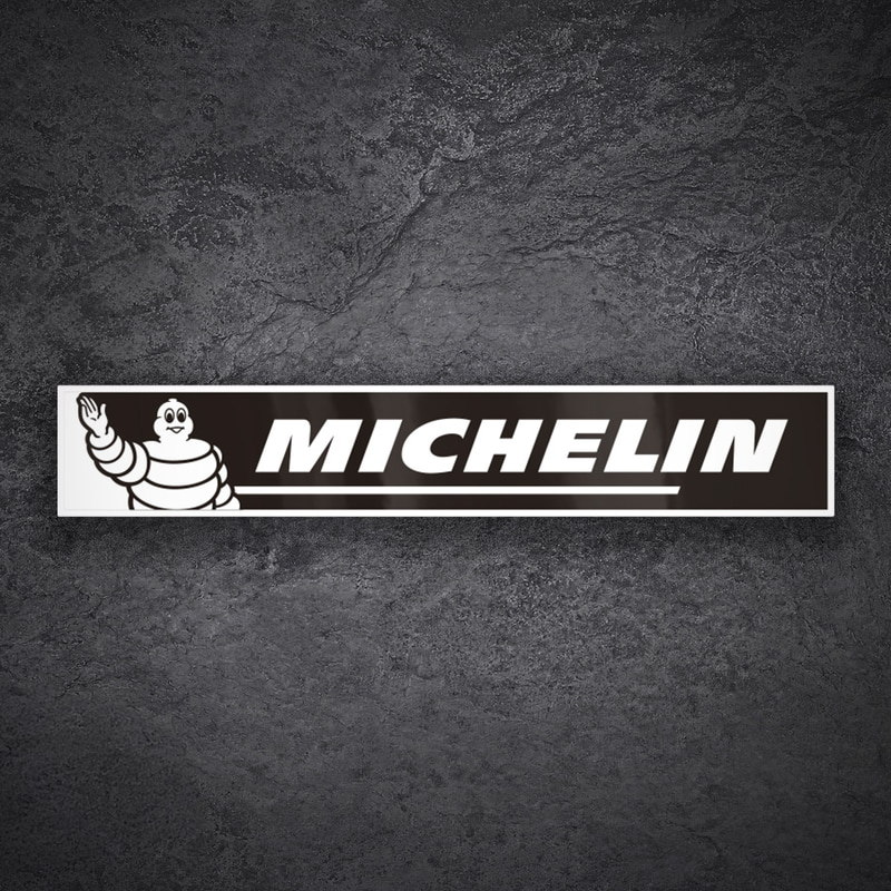 Adesivi per Auto e Moto: Michelin Saluto Bianco e Nero