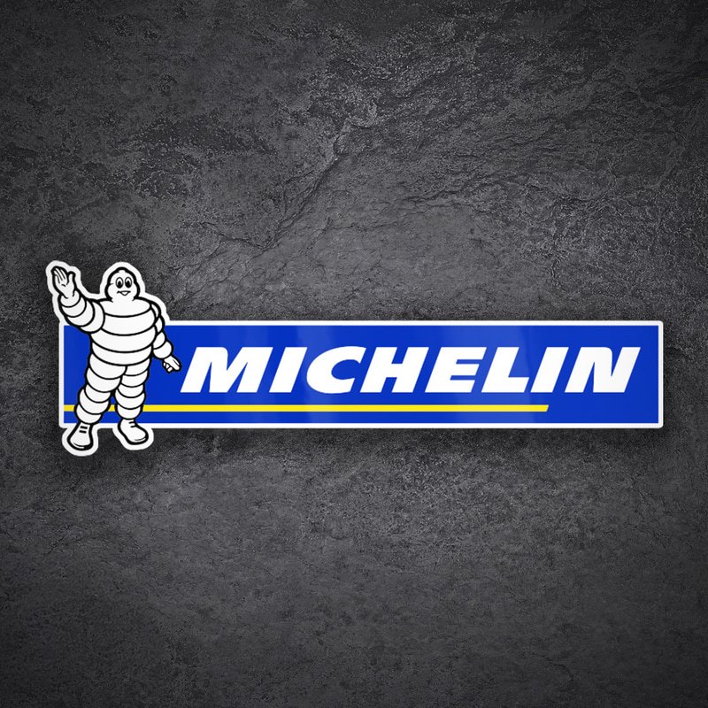 Adesivi per Auto e Moto: Michelin Saluto Blu