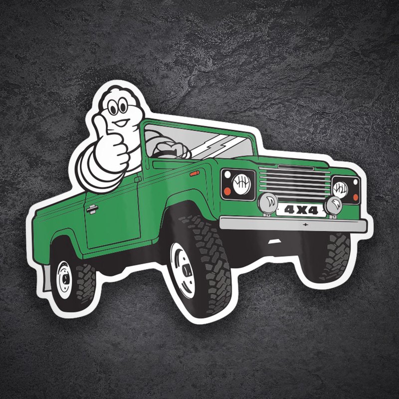 Adesivi per Auto e Moto: Michelin 4x4 Verde