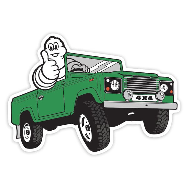 Adesivi per Auto e Moto: Michelin 4x4 Verde