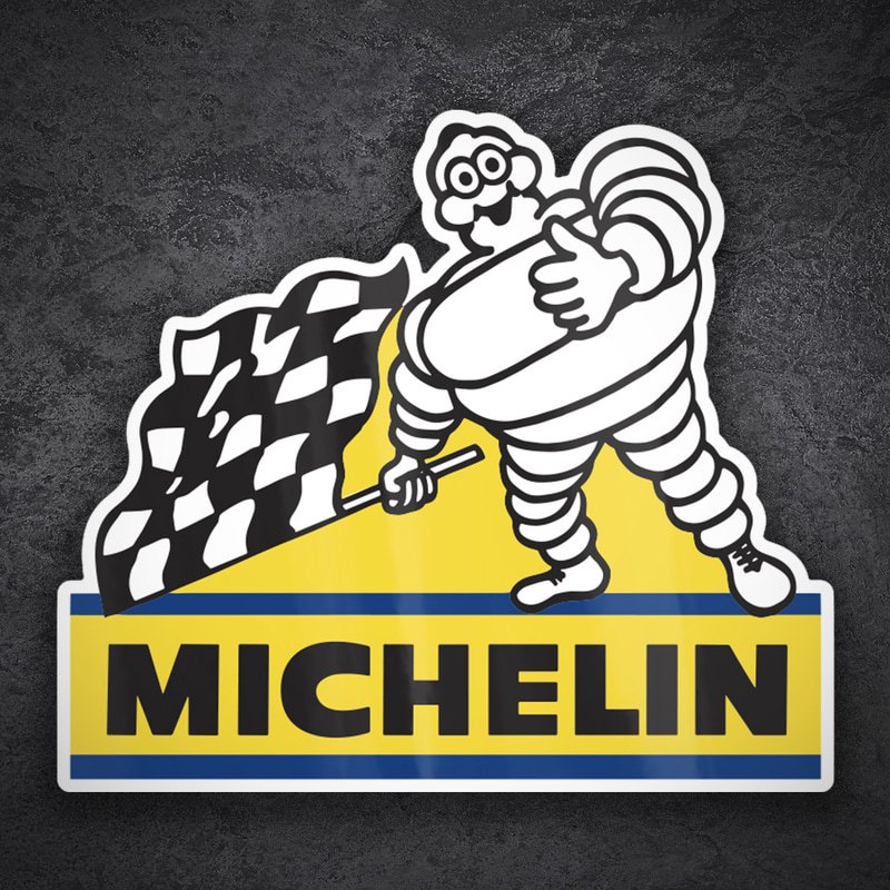 Adesivi per Auto e Moto: Michelin Bandiera a Scacchi