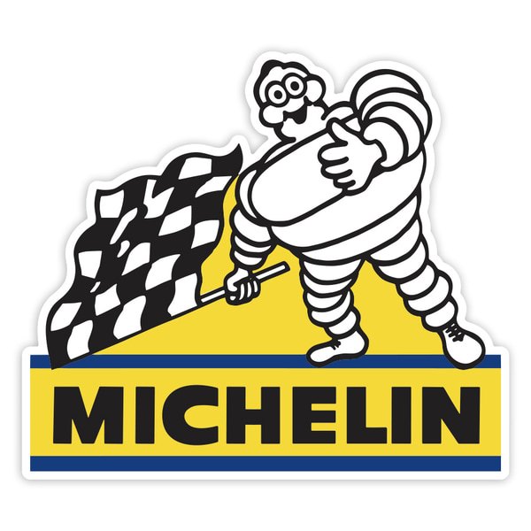 Adesivi per Auto e Moto: Michelin Bandiera a Scacchi