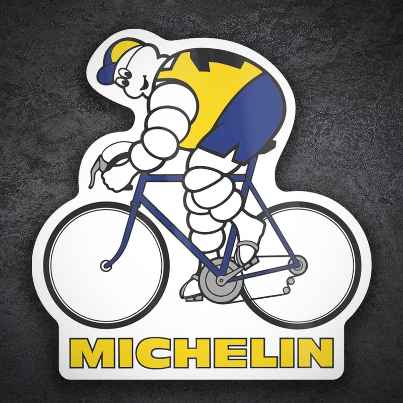 Adesivi per Auto e Moto: Michelin Ciclista Retrò