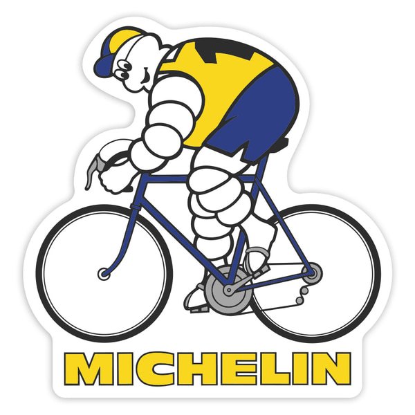 Adesivi per Auto e Moto: Michelin Ciclista Retrò