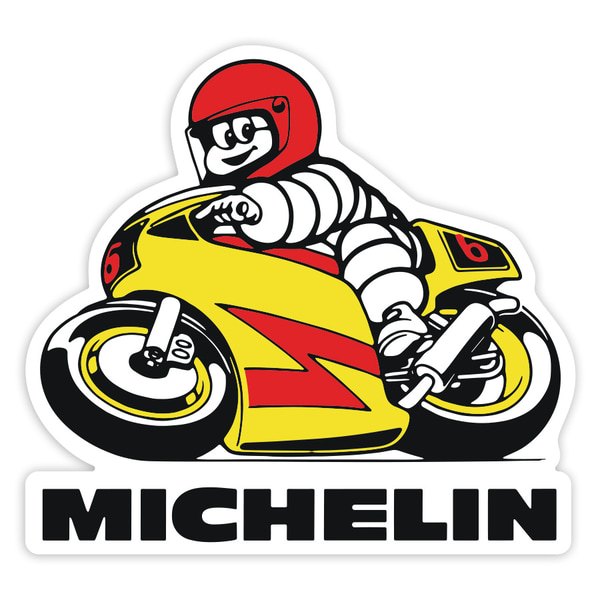 Adesivi per Auto e Moto: Michelin Moto Gialla