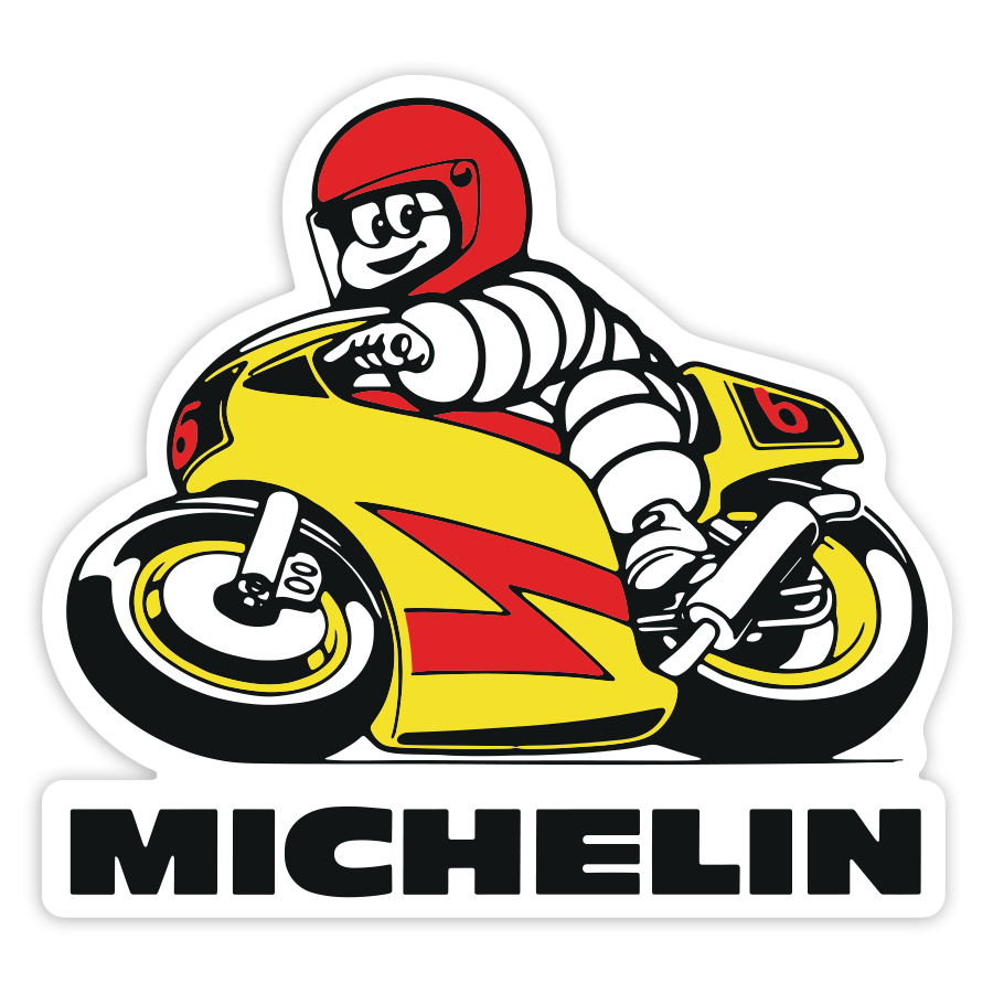 Adesivi per Auto e Moto: Michelin Moto Gialla