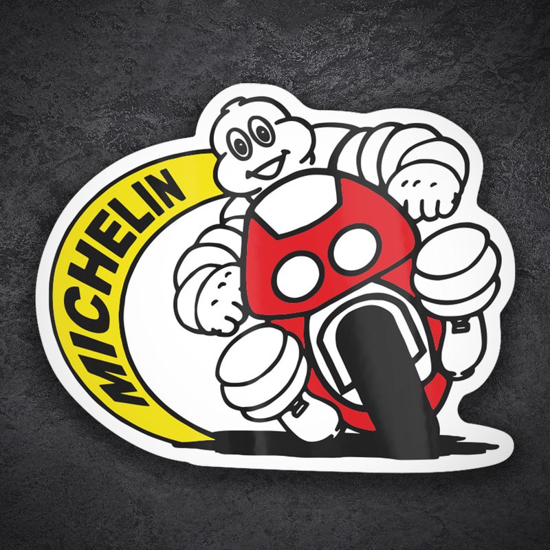 Adesivi per Auto e Moto: Michelin Moto Rossa