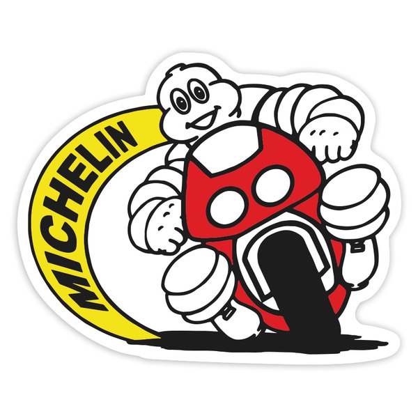 Adesivi per Auto e Moto: Michelin Moto Rossa