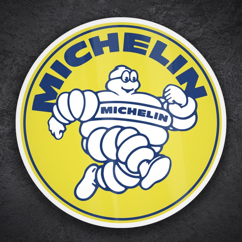 Adesivi per Auto e Moto: Michelin Corridore Giallo