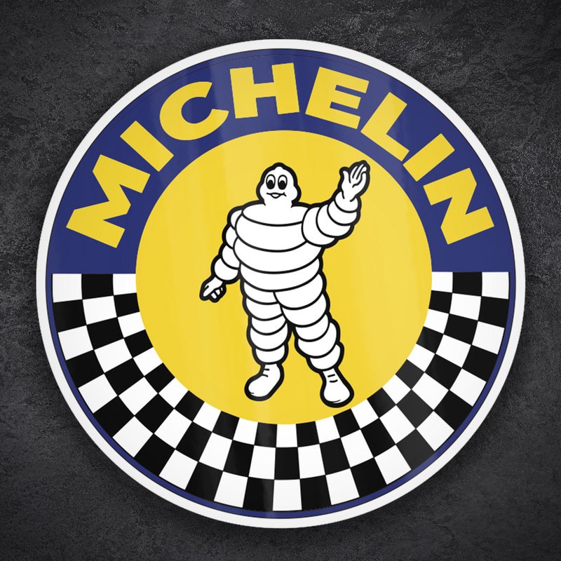 Adesivi per Auto e Moto: Michelin Circolare Scacchi