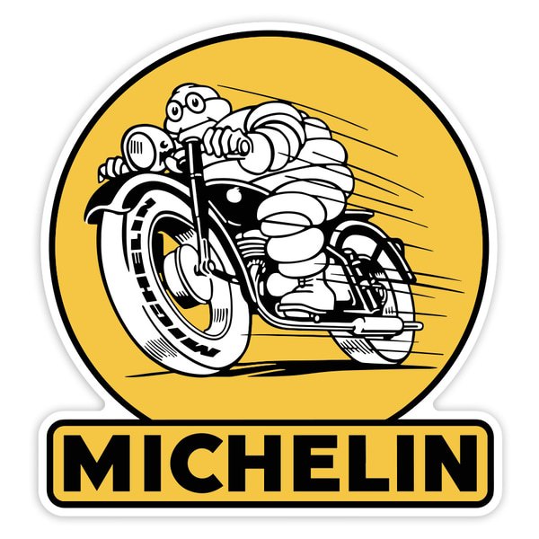 Adesivi per Auto e Moto: Michelin Moto Dorata
